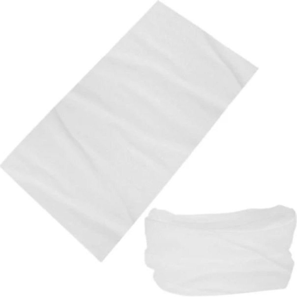 Multi-Function Headwear/ Face Mask - Solid White